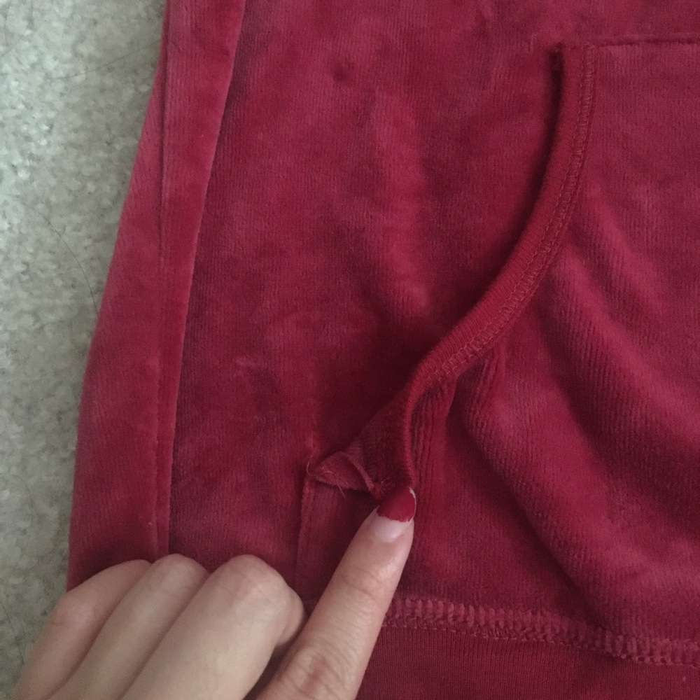 Girls Red Velvet Tracksuit Set - Picture 3 of 6